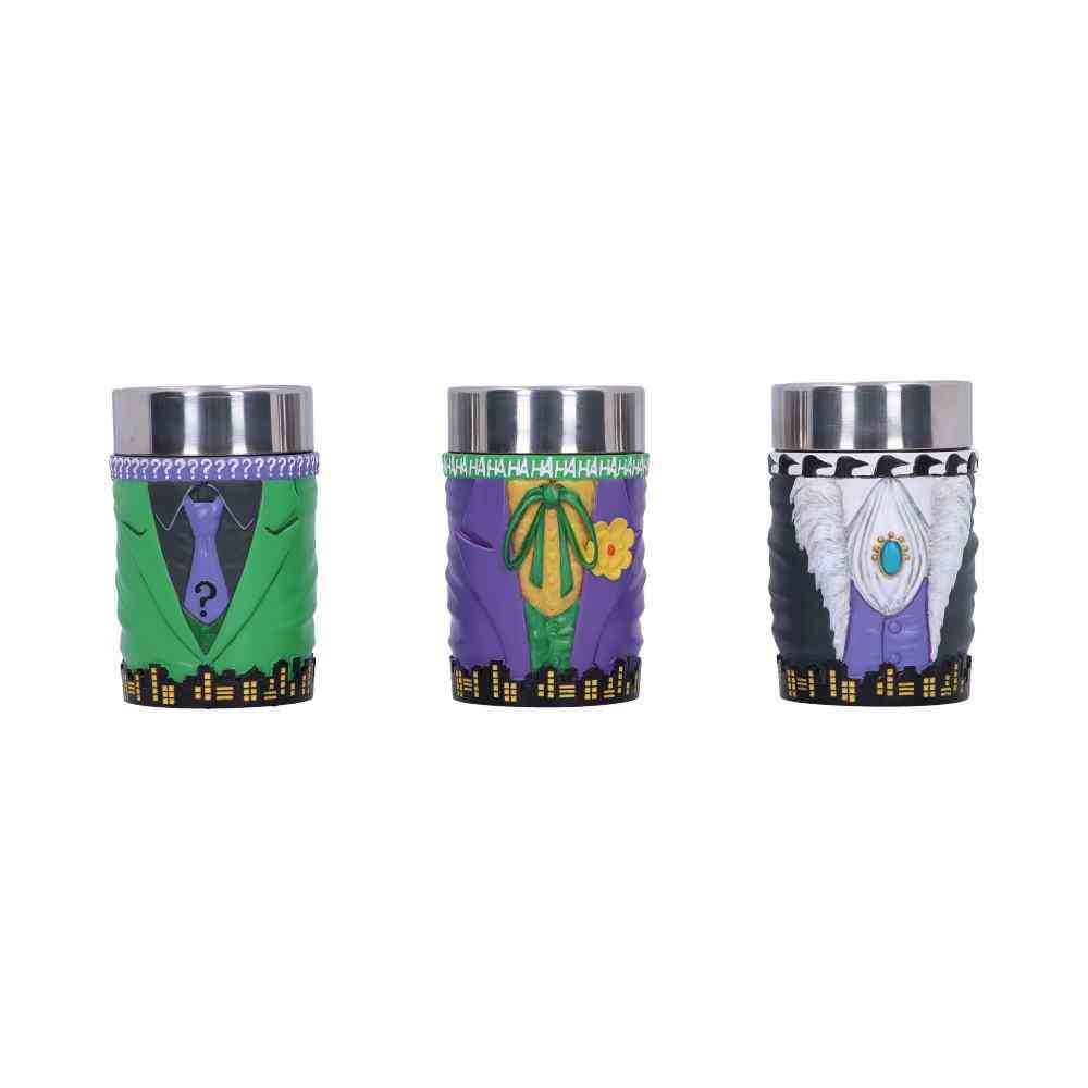 Nemesis Now DC Comics Batman - Super-Villain Collectible Mini Cup Set Schnapsglas - Mehrfarben